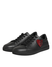Dolce & Gabbana Black Leather Low top sneakers