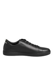 Dolce & Gabbana Black Leather Low top sneakers