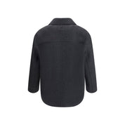 Gray Fleece Wool Coat