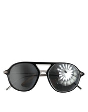 DG4343F Black Acetate Frame Pilot Shades Sunglasses