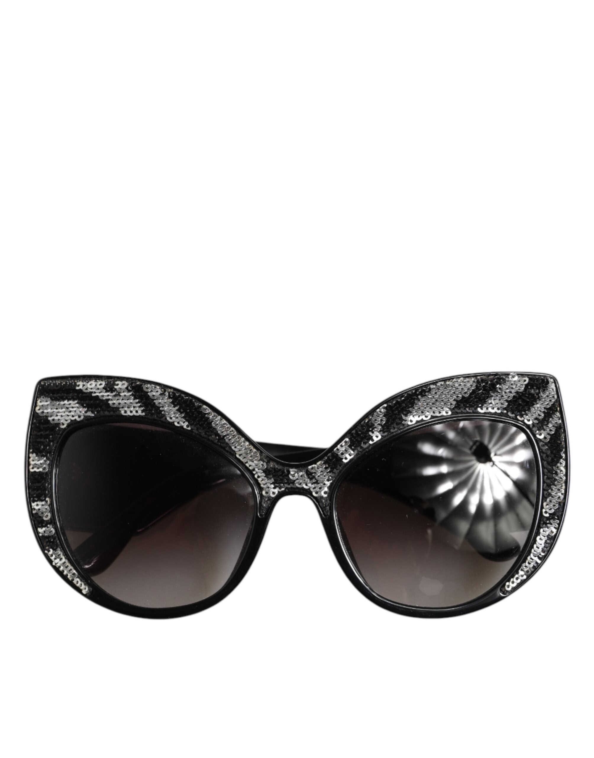 Dolce & Gabbana Black Silver Acetate Polarized Sunglasses