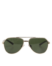 Dolce & Gabbana Silver Metal Aviator Sunglasses