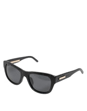 Dolce & Gabbana Black Leather Tinted Lens Sunglasses