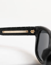 DG4177 Black Leather Frame Tinted Lens Sunglasses