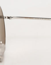 DG2215K Silver Metal Round Shades Eyewear Sunglasses