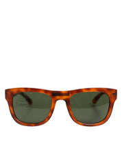 DG6089 Havana Full Rim Round Lenses Foldable Sunglasses