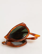 DG6089 Havana Full Rim Round Lenses Foldable Sunglasses