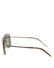 Silver Metal Frame Polarized Navigator Sunglasses