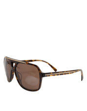 Dark Brown Tortoise Shell Pilot Frame Sunglasses