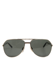 DG2106K Black Gold Plated Polarized MetalFrame Sunglasses