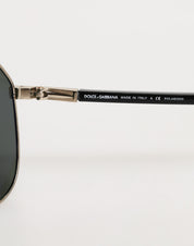 DG2106K Black Gold Plated Polarized MetalFrame Sunglasses