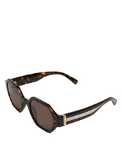 DG4379F Tortoiseshell Brown Acetate Geometric Shades Sunglasses