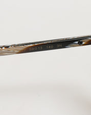 Modified Aviator Striped Brown Acetate Gradient Sunglasses