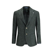 Green Fleece Wool Blazer