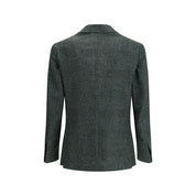 Green Fleece Wool Blazer