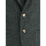 Green Fleece Wool Blazer