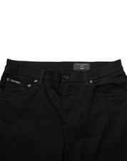 Black Cotton Stretch Slim Fit Men Denim Jeans