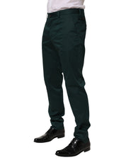 Green Cotton Formal Dress Men Trouser Pants