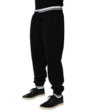 Black Cotton Sacred-Heart Men Jogger Pants