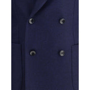 Blue Fleece Wool Coat
