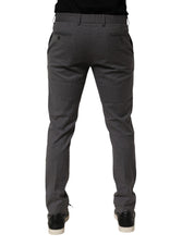 Gray Polyester Formal Dress Trouser Pants