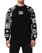 Black D&G Monogram Cotton Sweatshirt Sweater