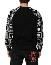 Black D&G Monogram Cotton Sweatshirt Sweater