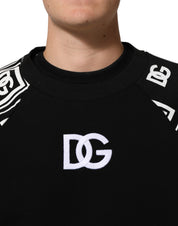 Black D&G Monogram Cotton Sweatshirt Sweater