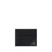 Prada Black Calf Leather Credit Card Holder