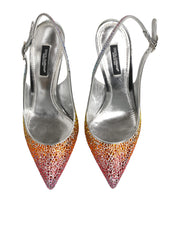 Multicolor Sequin Slingback Pumps Shoes
