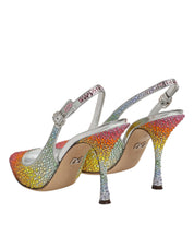 Multicolor Sequin Slingback Pumps Shoes