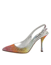Multicolor Sequin Slingback Pumps Shoes
