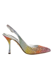 Multicolor Sequin Slingback Pumps Shoes