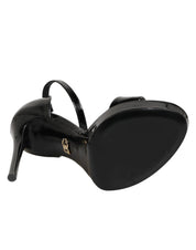 Black Leather Platform Keira Sandals Shoes