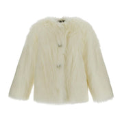 White Modacrylic Jackets & Coat