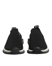 Dolce & Gabbana Black Stretch Mesh Low Top Sneakers