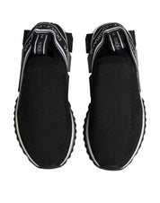 Dolce & Gabbana Black Stretch Mesh Low Top Sneakers