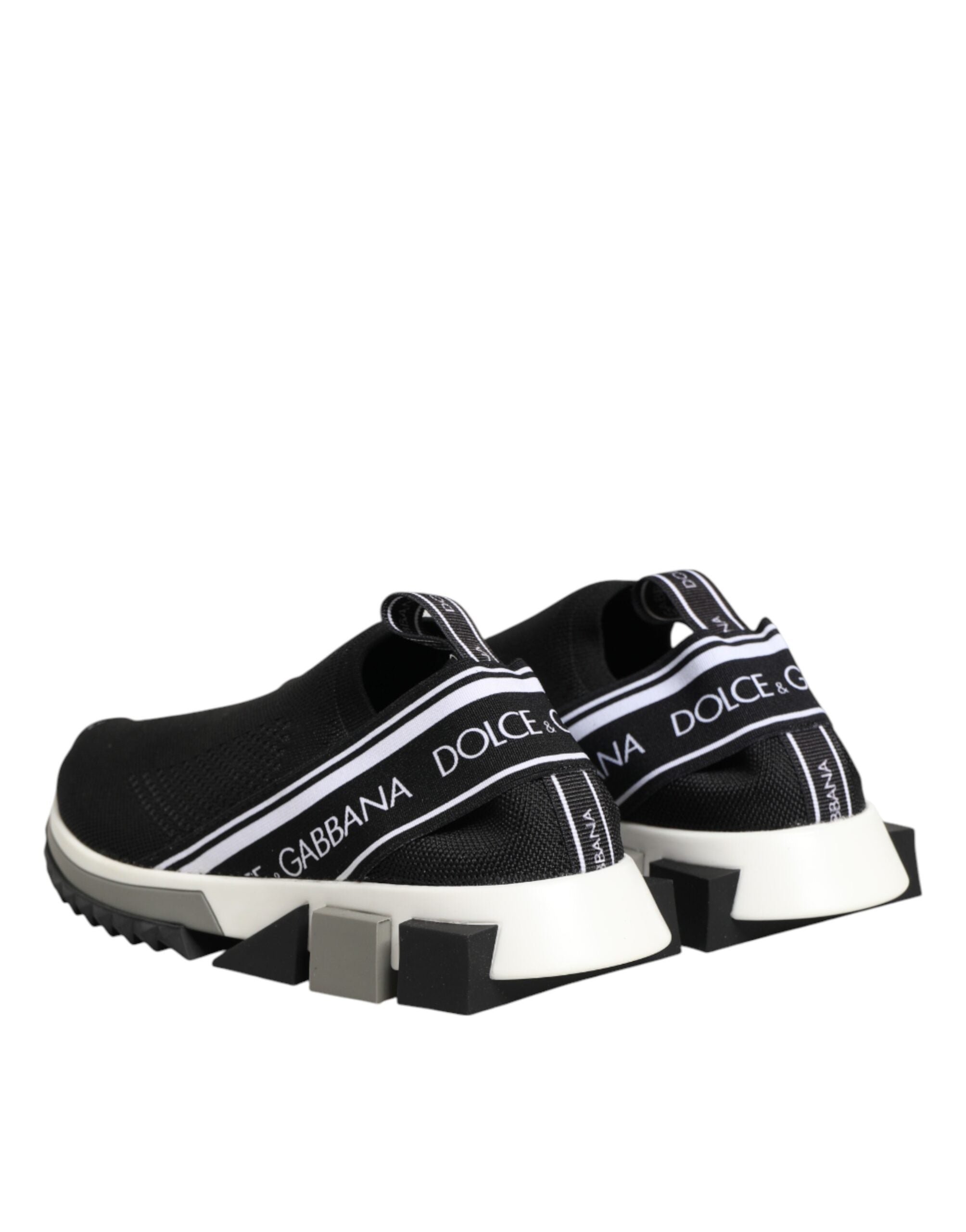 Dolce & Gabbana Black Stretch Mesh Low Top Sneakers