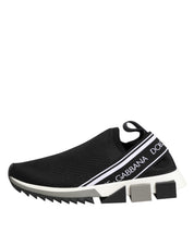 Dolce & Gabbana Black Stretch Mesh Low Top Sneakers