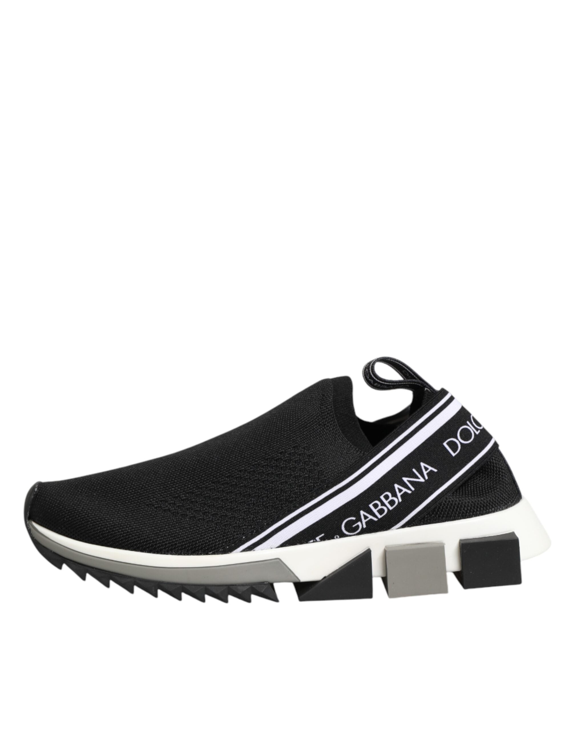 Dolce & Gabbana Black Stretch Mesh Low Top Sneakers
