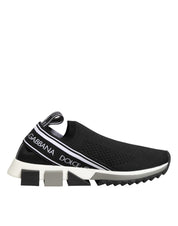 Dolce & Gabbana Black Stretch Mesh Low Top Sneakers