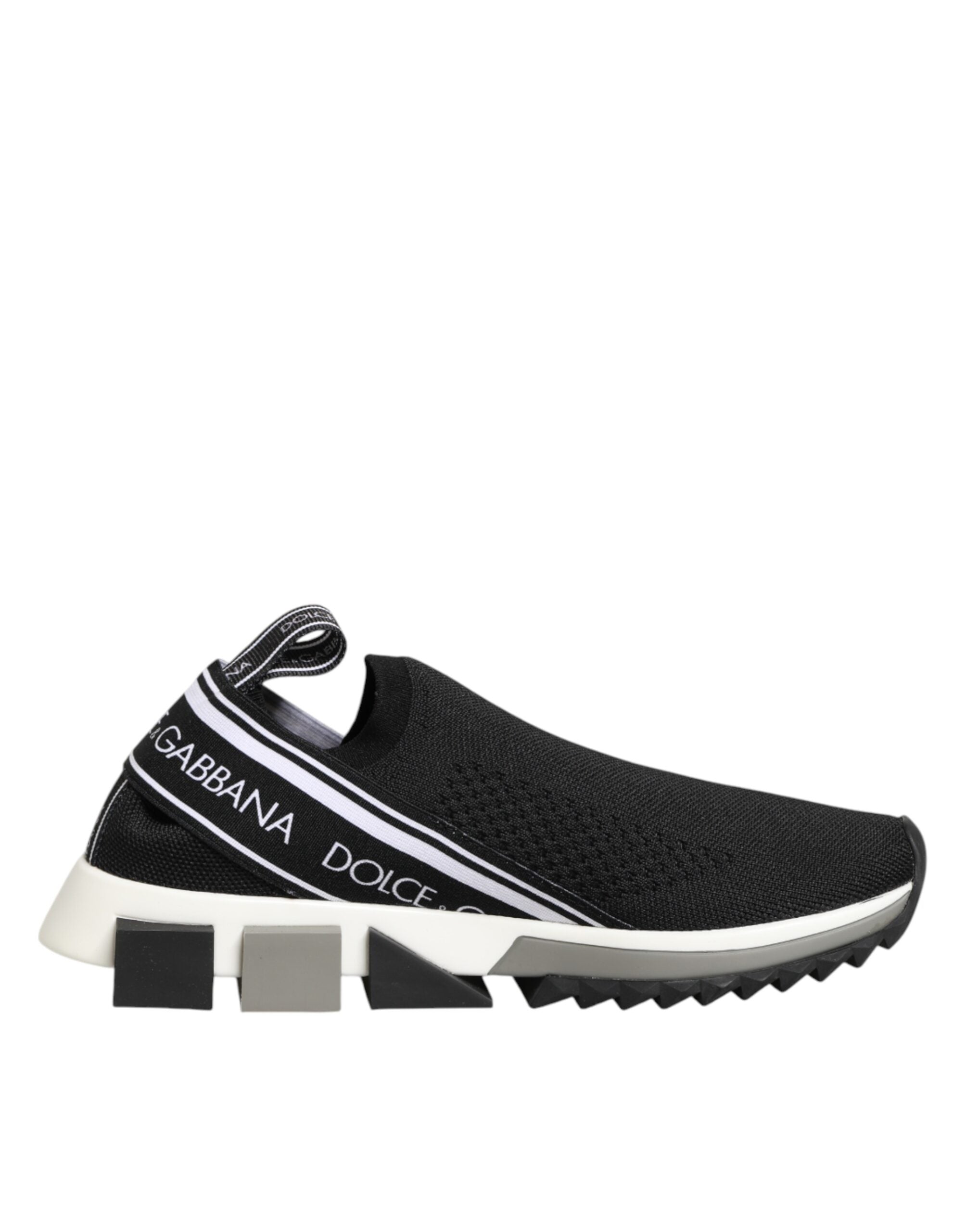 Dolce & Gabbana Black Stretch Mesh Low Top Sneakers