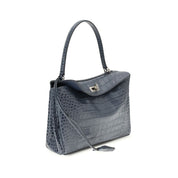 Light Blue Calf Leather Bos Taurus Handbag