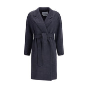 Blue Fleece Wool Coat