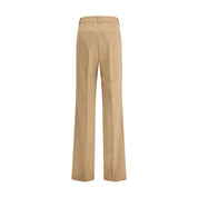 Beige Camel Hair  Casual Pants