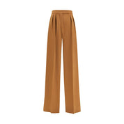 Beige Camel Hair  Casual Pants