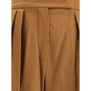 Beige Camel Hair  Casual Pants