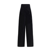 Black Cotton Casual Pants