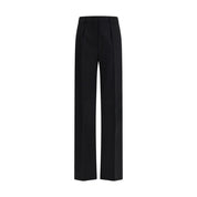 Black Camel Hair  Casual Pants