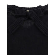 Wool Sweater with a bow at the back